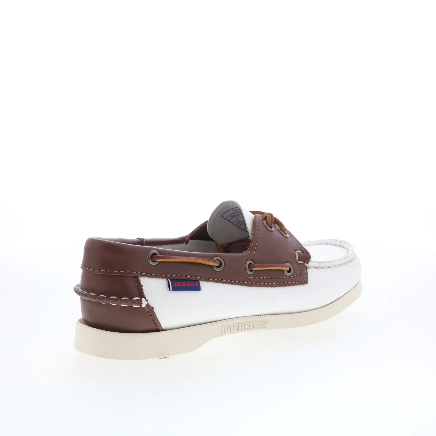 Sebago Classic Portland Womens White Leather Loafers & Slip Ons Boat Shoes