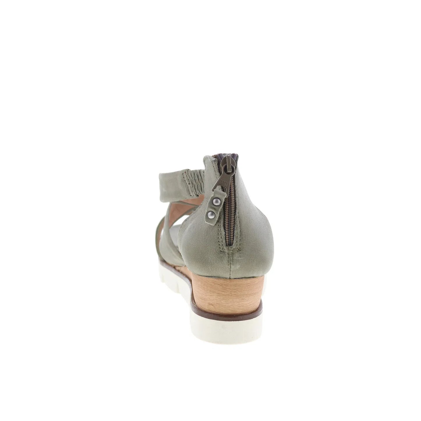 Miz Mooz Trace 866063-202-6934 Womens Gray Leather Wedges Sandals Shoes