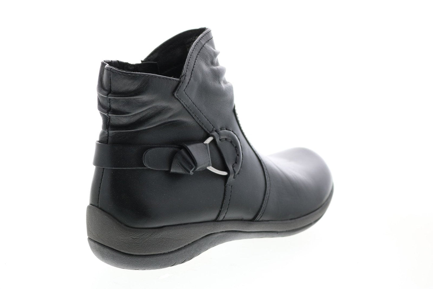 Earth Watson Womens Black Wide Leather Zipper Casual Dress Boots