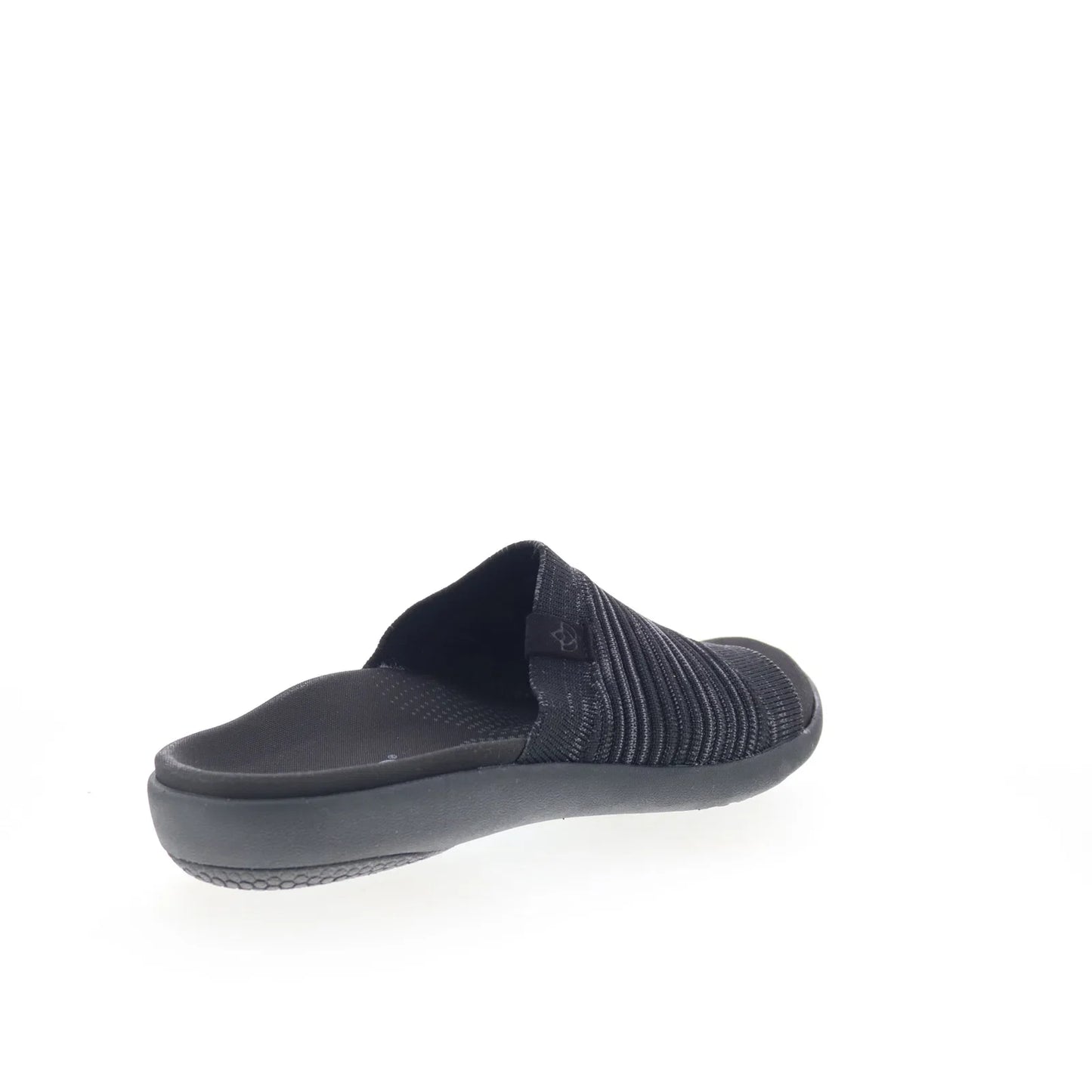 Spenco Astoria Slide SP1016BLK Womens Black Canvas Slides Sandals Shoes