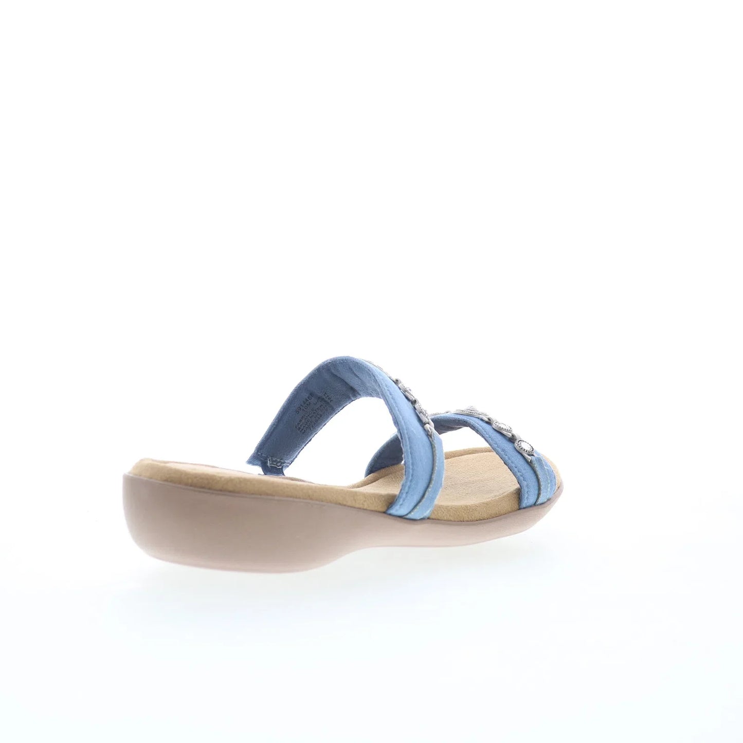 Minnetonka Brenn 5914466 Womens Blue Canvas Slides Sandals Shoes