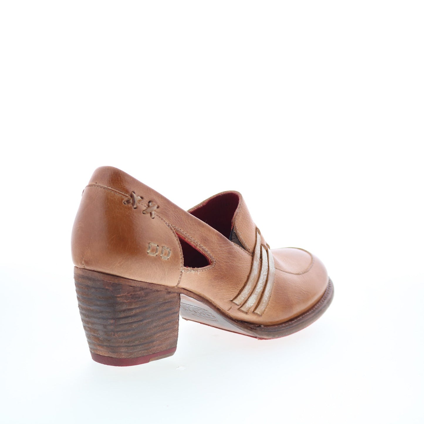Bed Stu Gabrianna F399057 Womens Brown Leather Slip On Pumps Heels Shoes