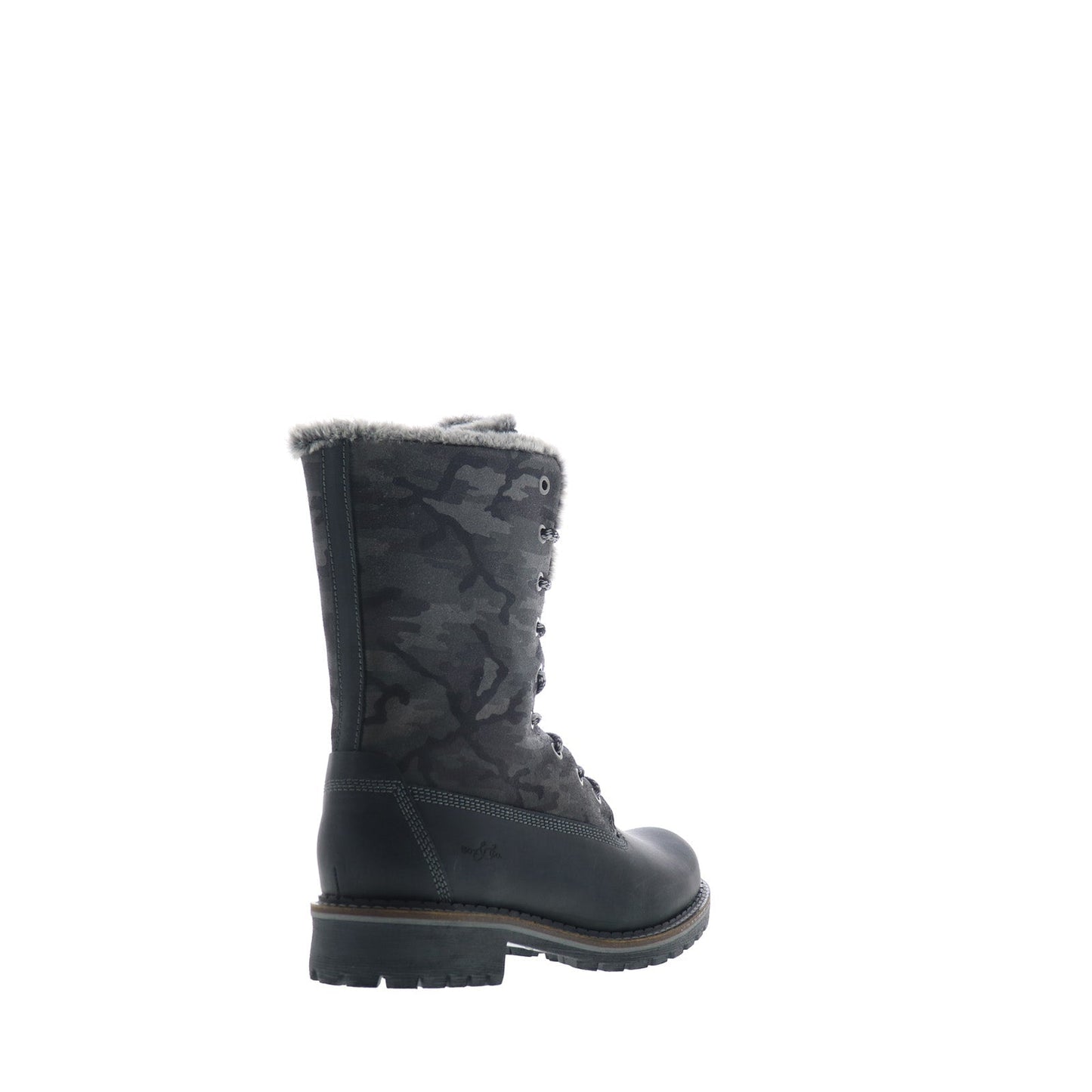 Bos. & Co. Hanz Womens Black Suede Lace Up Casual Dress Boots
