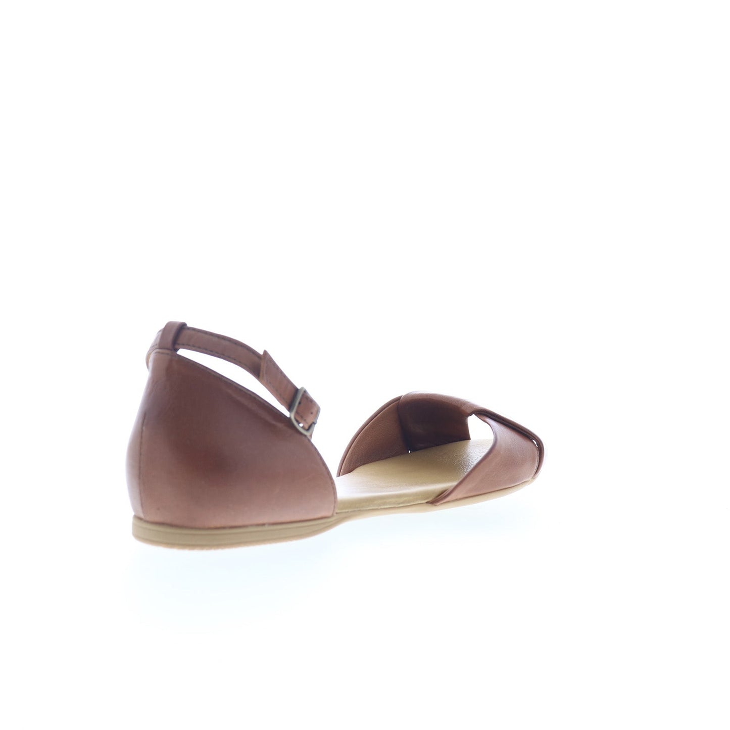Miz Mooz Kendria Womens Brown Leather Hook & Loop Strap Sandals Shoes