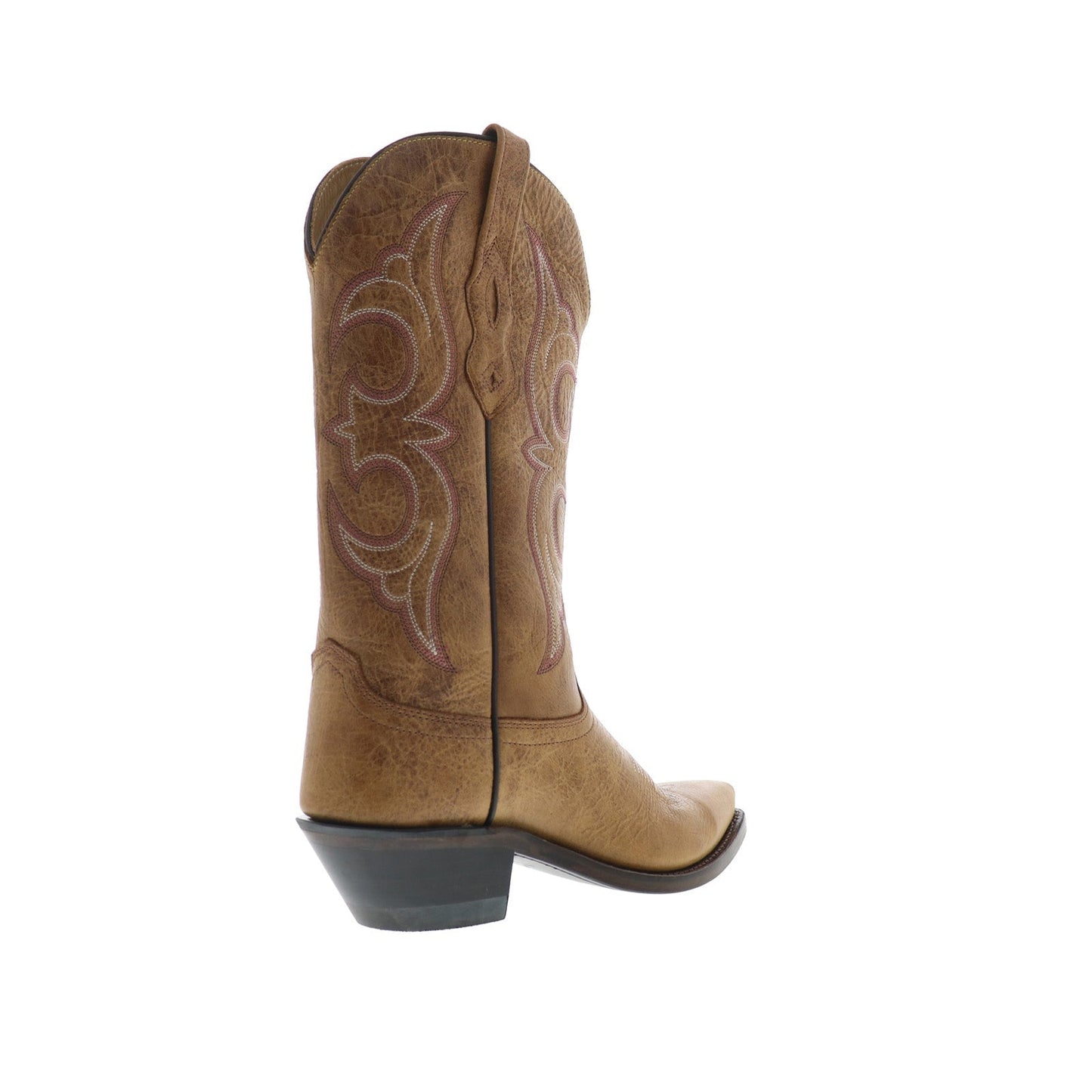 Jama Old West LF1596 Womens Brown Leather Slip On Cowboy Western Boots