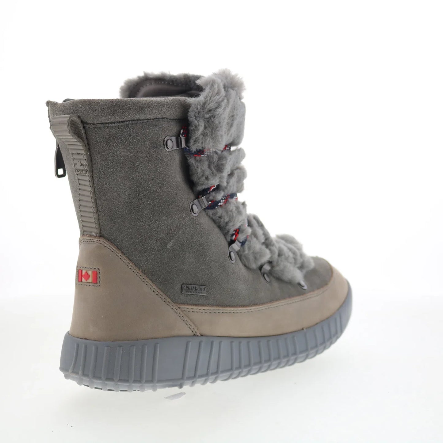 Pajar Pamona 52467 Womens Gray Nubuck Lace Up Ankle & Booties Boots
