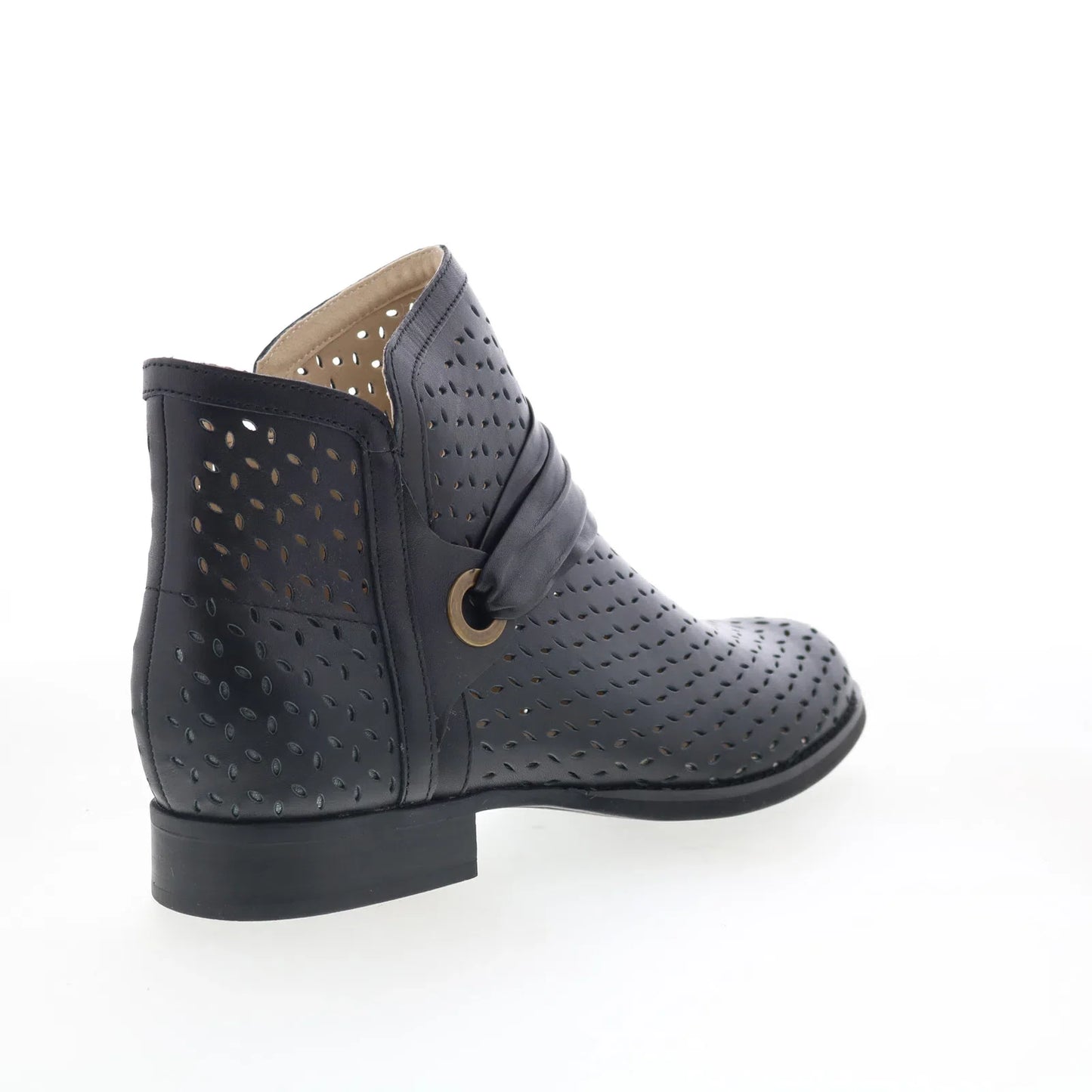 Spenco Priscilla Boot SP1093BLK Womens Black Leather Ankle & Booties Boots