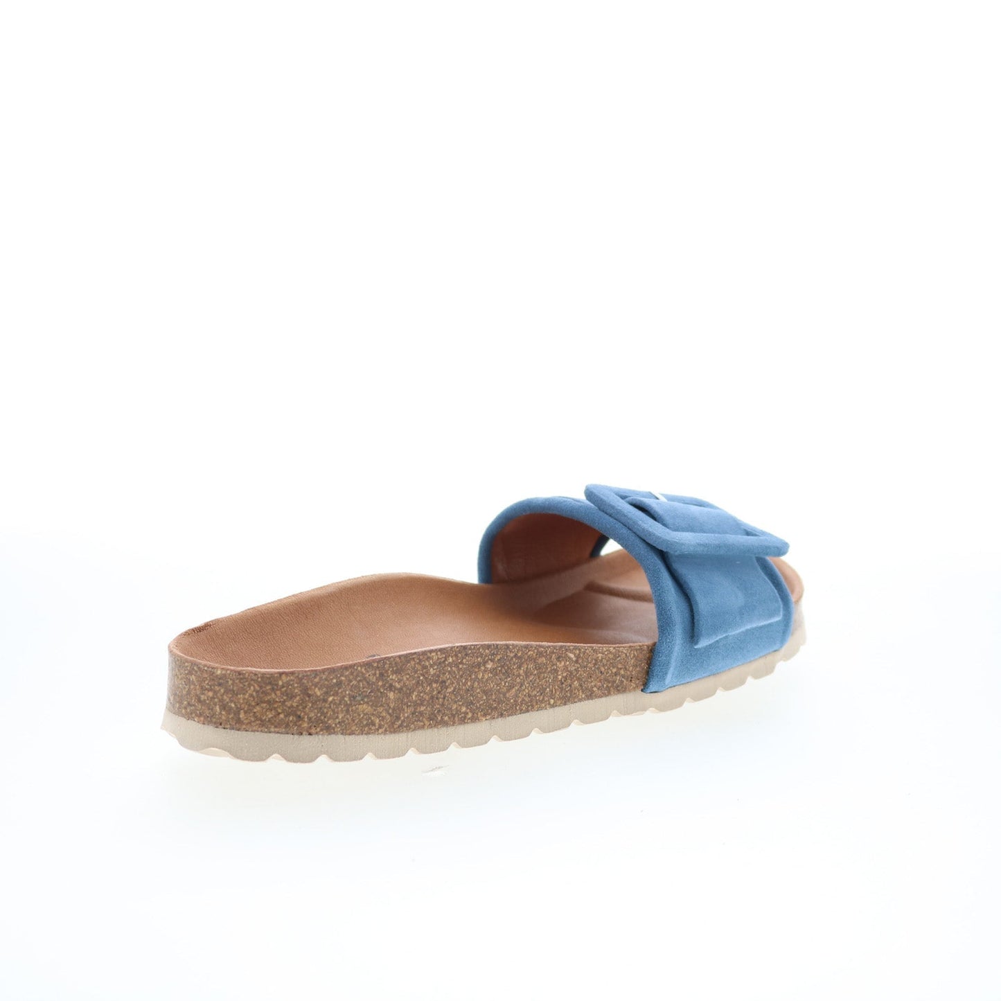Miz Mooz Reiko Womens Blue Suede Slip On Slides Sandals Shoes