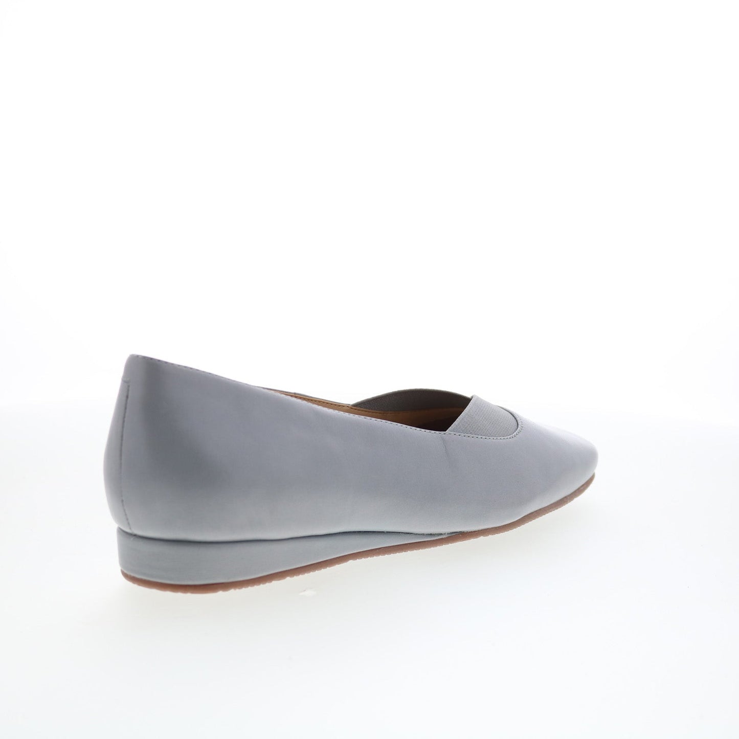 SoftWalk Viana S2217-431 Womens Gray Leather Slip On Ballet Flats Shoes