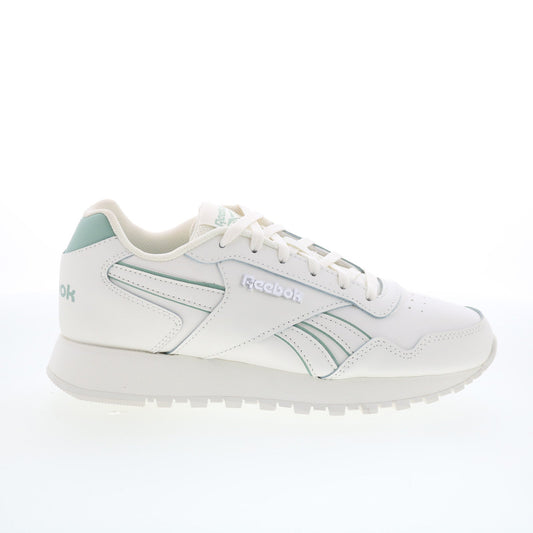 Reebok Glide Womens Beige Leather Lace Up Lifestyle Sneakers Shoes