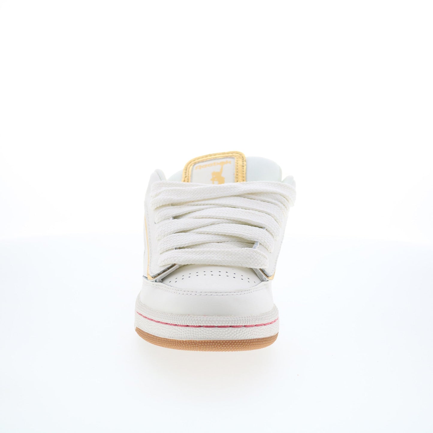 Reebok Club C Bulc CLN Womens Beige Leather Lace Up Lifestyle Sneakers Shoes