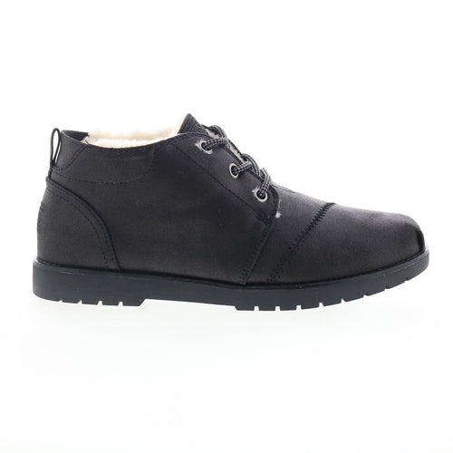 Skechers Bobs Chill Lugs Snuggle Life Womens Black Canvas Chukkas Boots