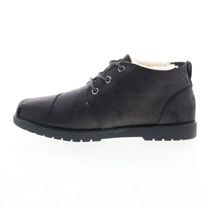Skechers Bobs Chill Lugs Snuggle Life Womens Black Canvas Chukkas Boots