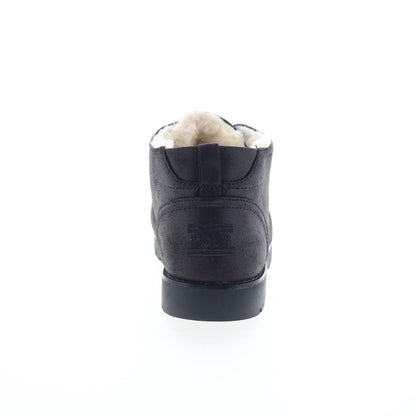 Skechers Bobs Chill Lugs Snuggle Life Womens Black Canvas Chukkas Boots