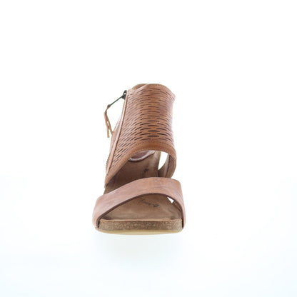 Sofft Milan 1298700 Womens Brown Leather Heeled Sandals Shoes