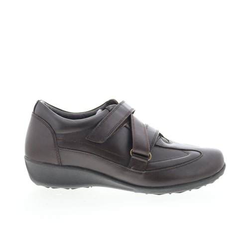 Drew Cario 14491-64 Womens Brown Wide Leather Lifestyle Sneakers Shoes