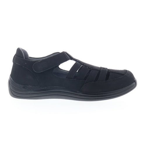 Drew Maryann 14792-15 Womens Black Extra Wide Nubuck Sport Sandals Shoes