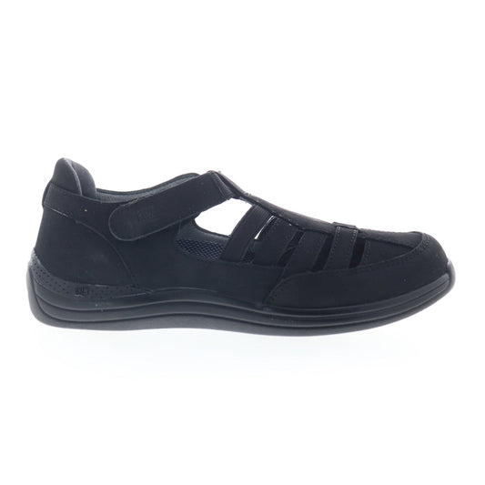 Drew Maryann 14792-15 Womens Black Extra Wide Nubuck Sport Sandals Shoes