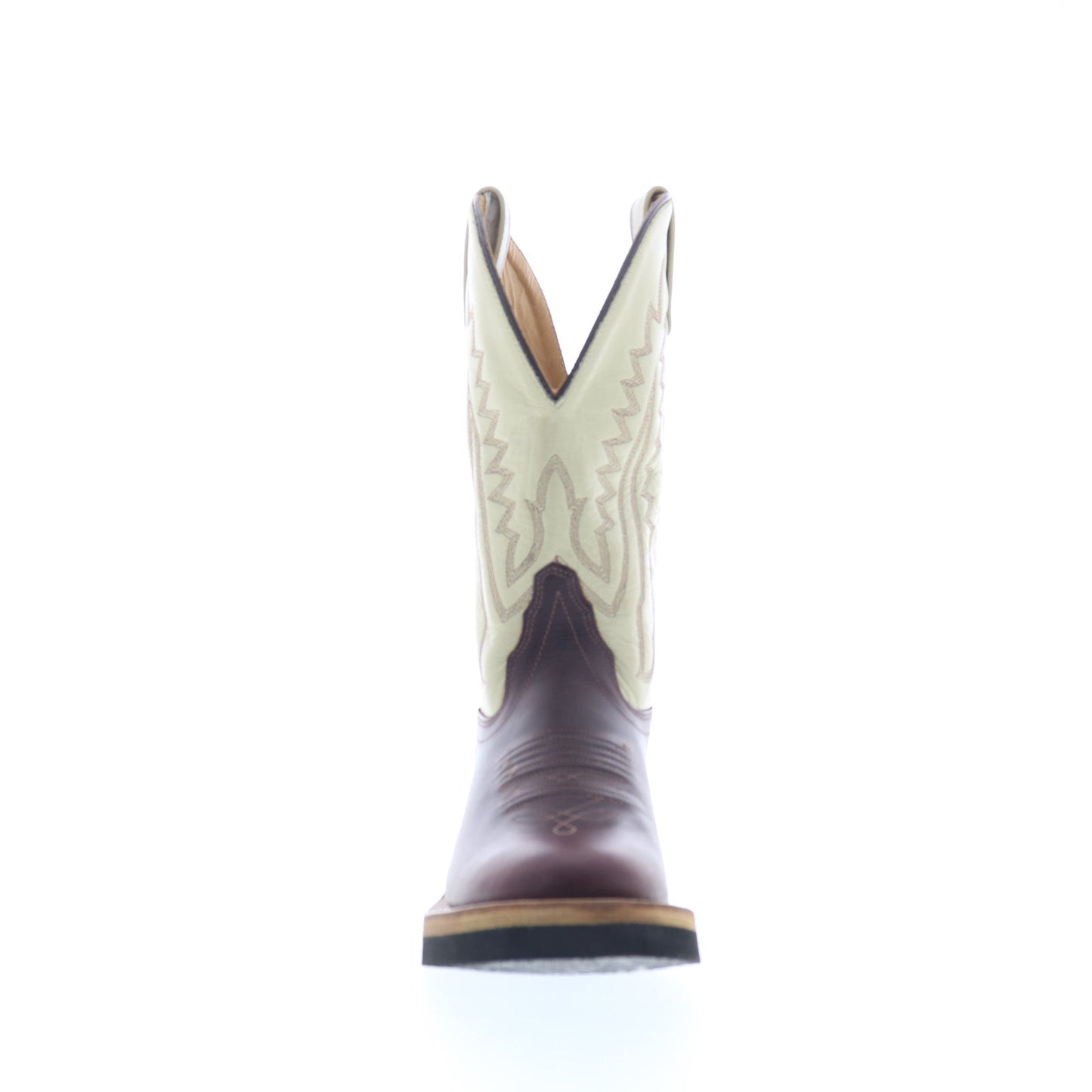 Jama Old West 1654L Womens Burgundy Leather Slip On Cowboy Western Boots
