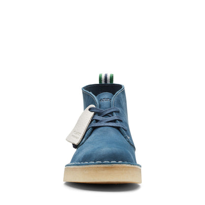 Clarks Desert Coal 26165919 Womens Blue Leather Lace Up Chukkas Boots