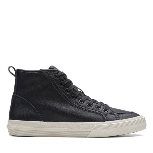 Clarks Roxby HI 26168328 Womens Black Leather Lifestyle Sneakers Shoes