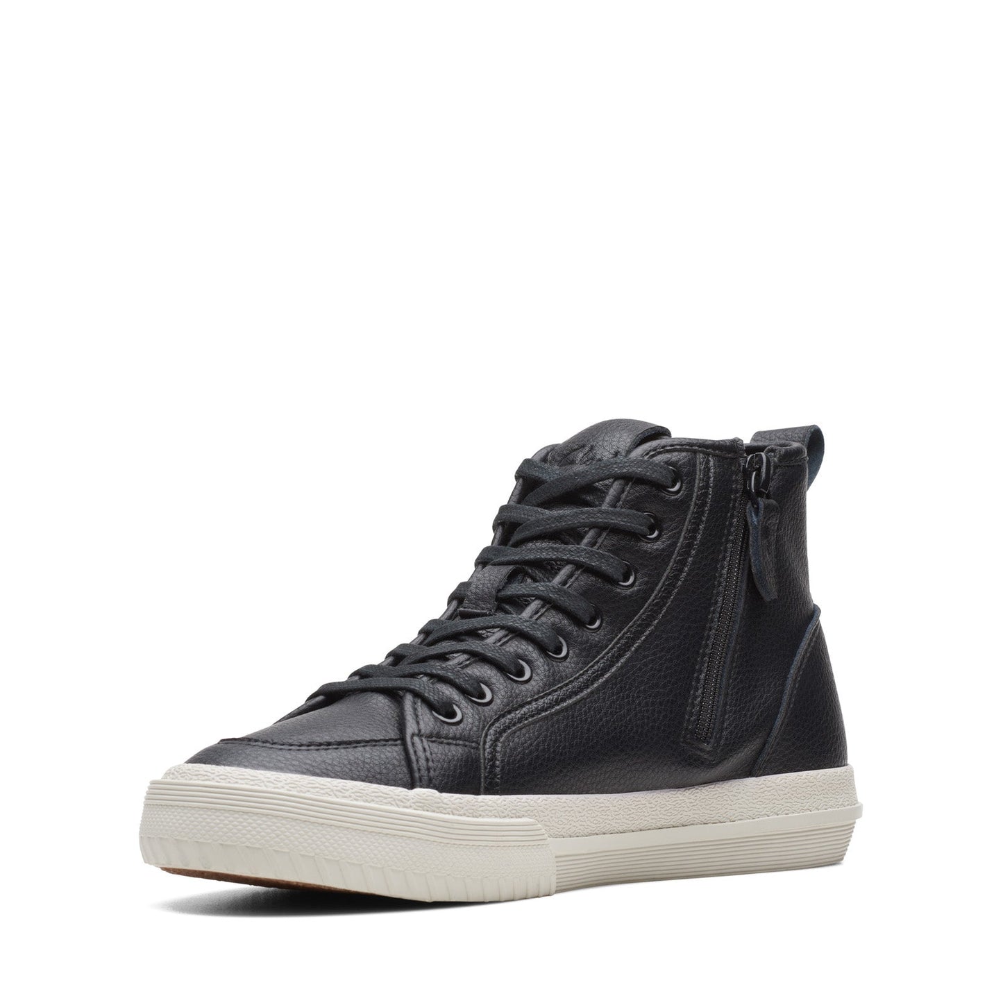 Clarks Roxby HI 26168328 Womens Black Leather Lifestyle Sneakers Shoes