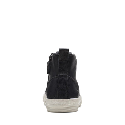 Clarks Roxby HI 26168328 Womens Black Leather Lifestyle Sneakers Shoes