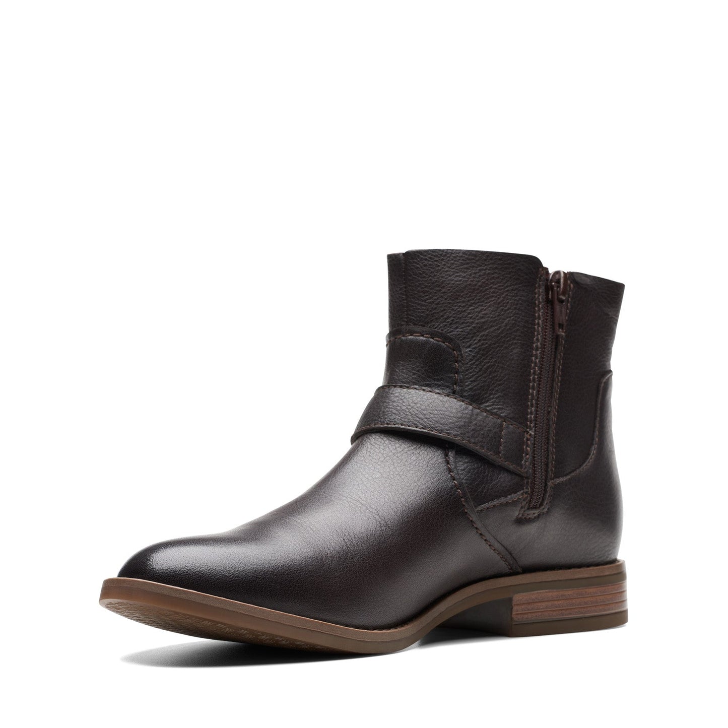 Clarks Camzin Loop 26174151 Womens Brown Leather Ankle & Booties Boots