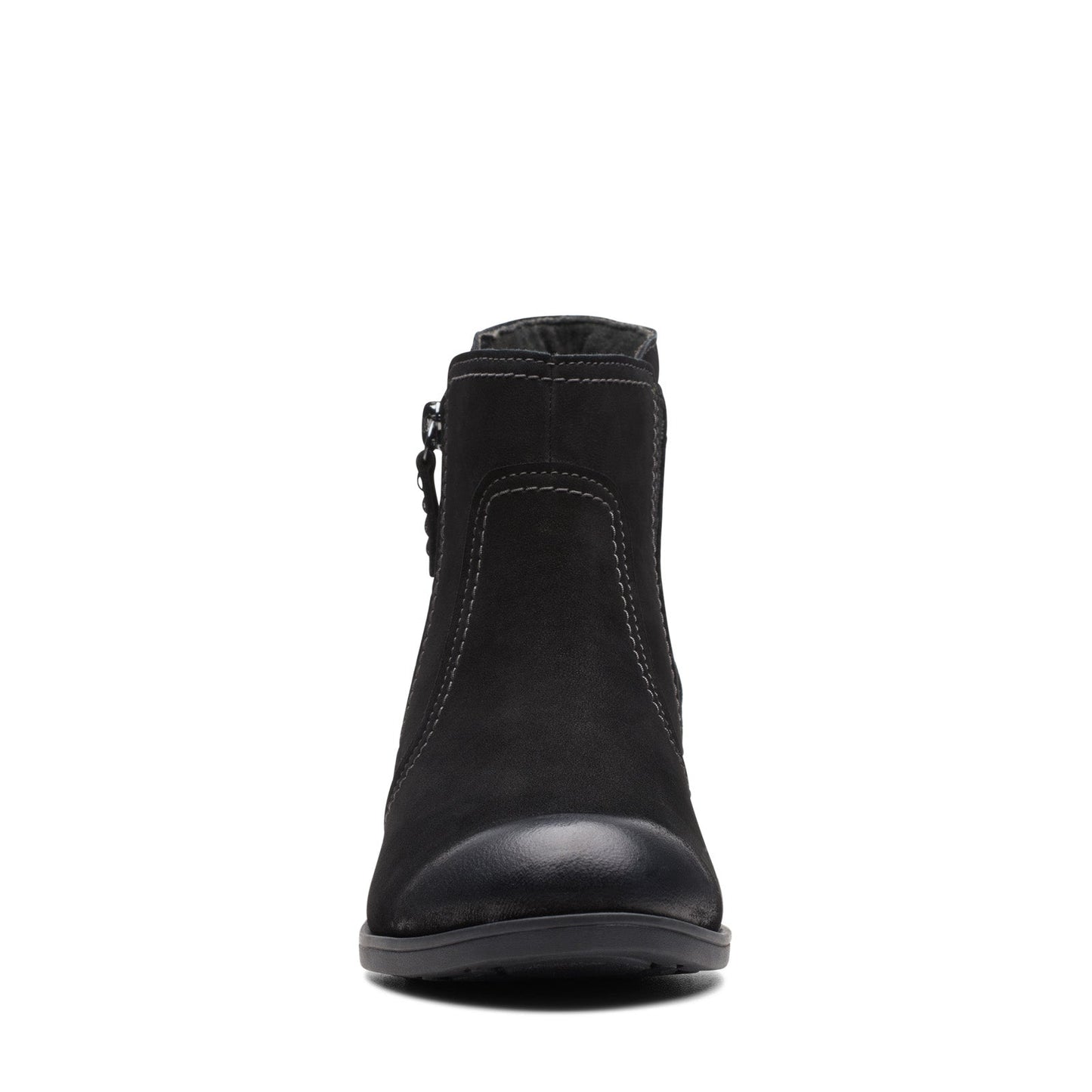 Clarks Charlten Ave 26174174 Womens Black Wide Nubuck Ankle & Booties Boots