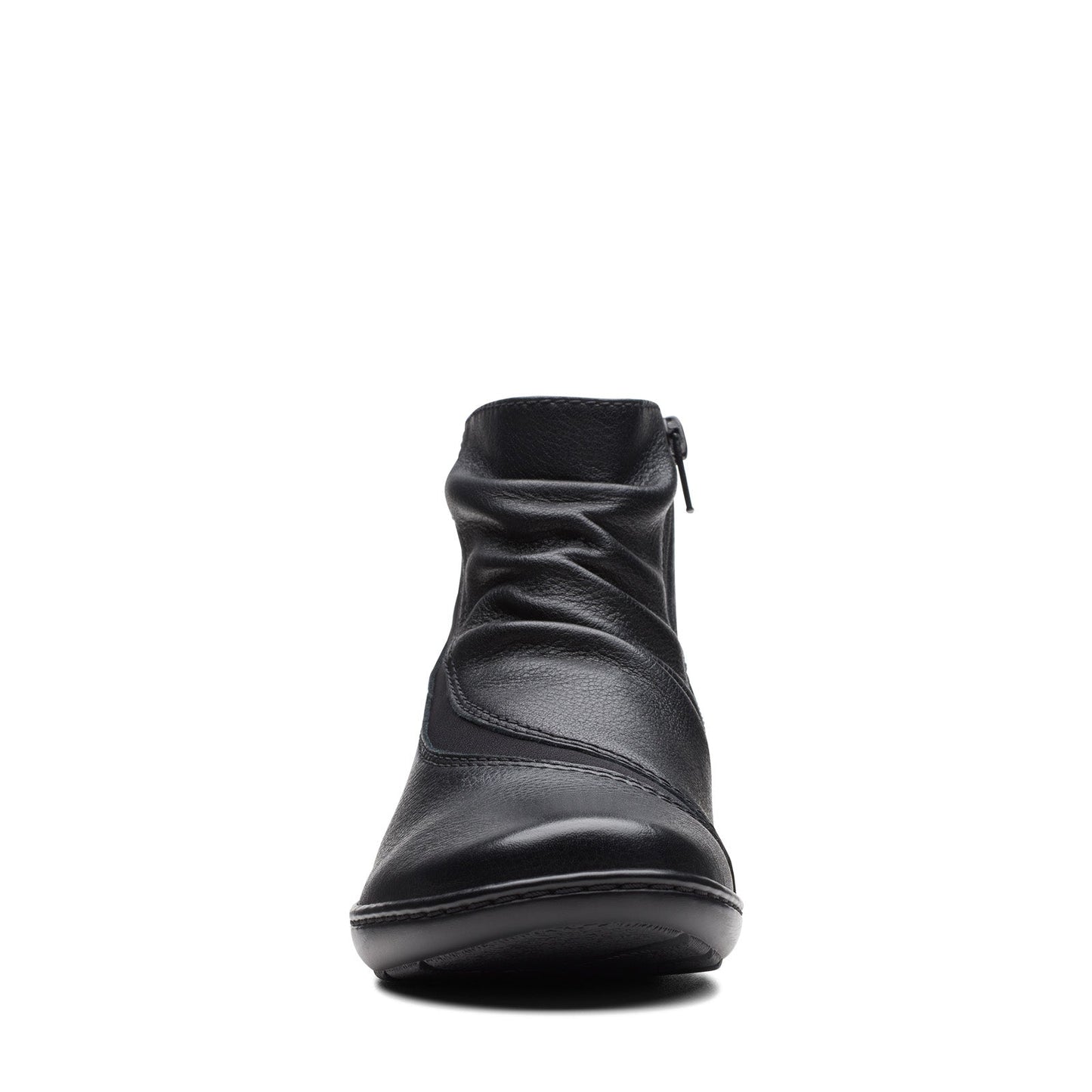 Clarks Cora Derby 26174189 Womens Black Wide Leather Ankle & Booties Boots