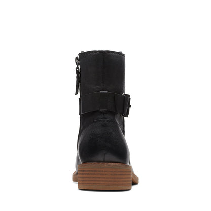 Clarks Cologne Strap 26174771 Womens Black Wide Ankle & Booties Boots