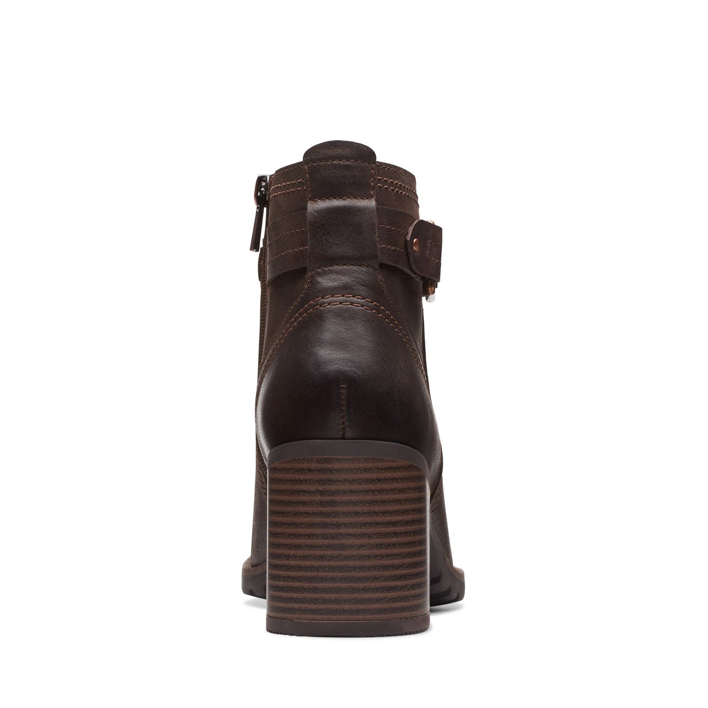 Clarks Leda Strap 26174960 Womens Brown Leather Ankle & Booties Boots