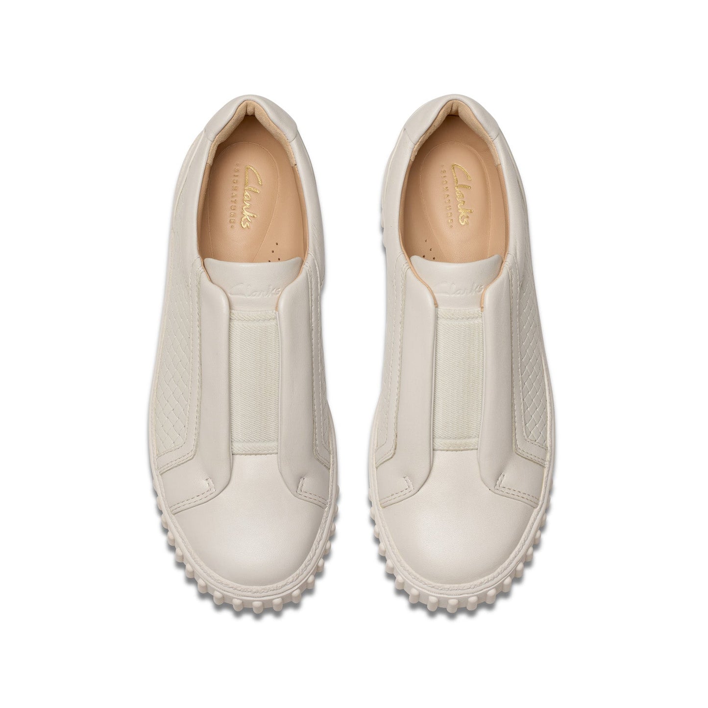 Clarks Mayhill Bay 26181207 Womens White Leather Lifestyle Sneakers Shoes