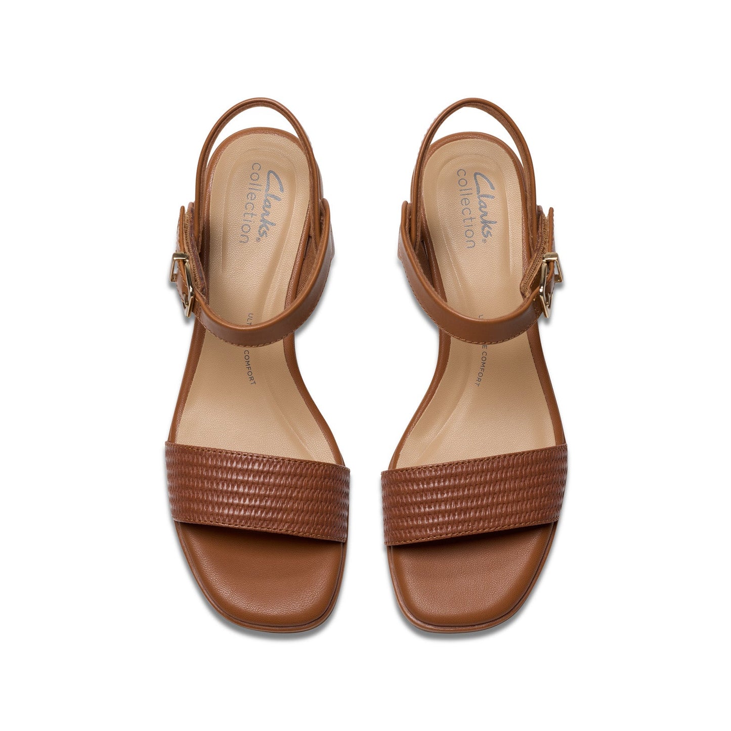Clarks Jaylan Ray 26181661 Womens Brown Leather Strap Heels Shoes