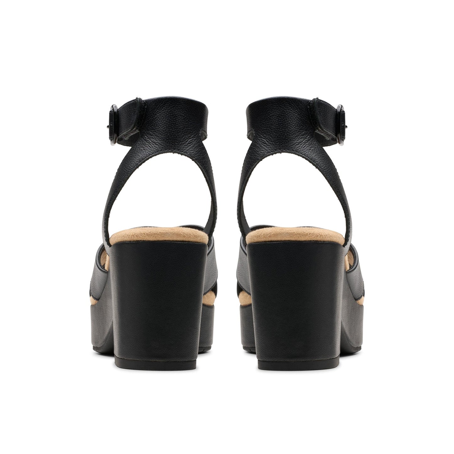 Clarks Nerisa Pearl 26181932 Womens Black Leather Pumps Heels Shoes