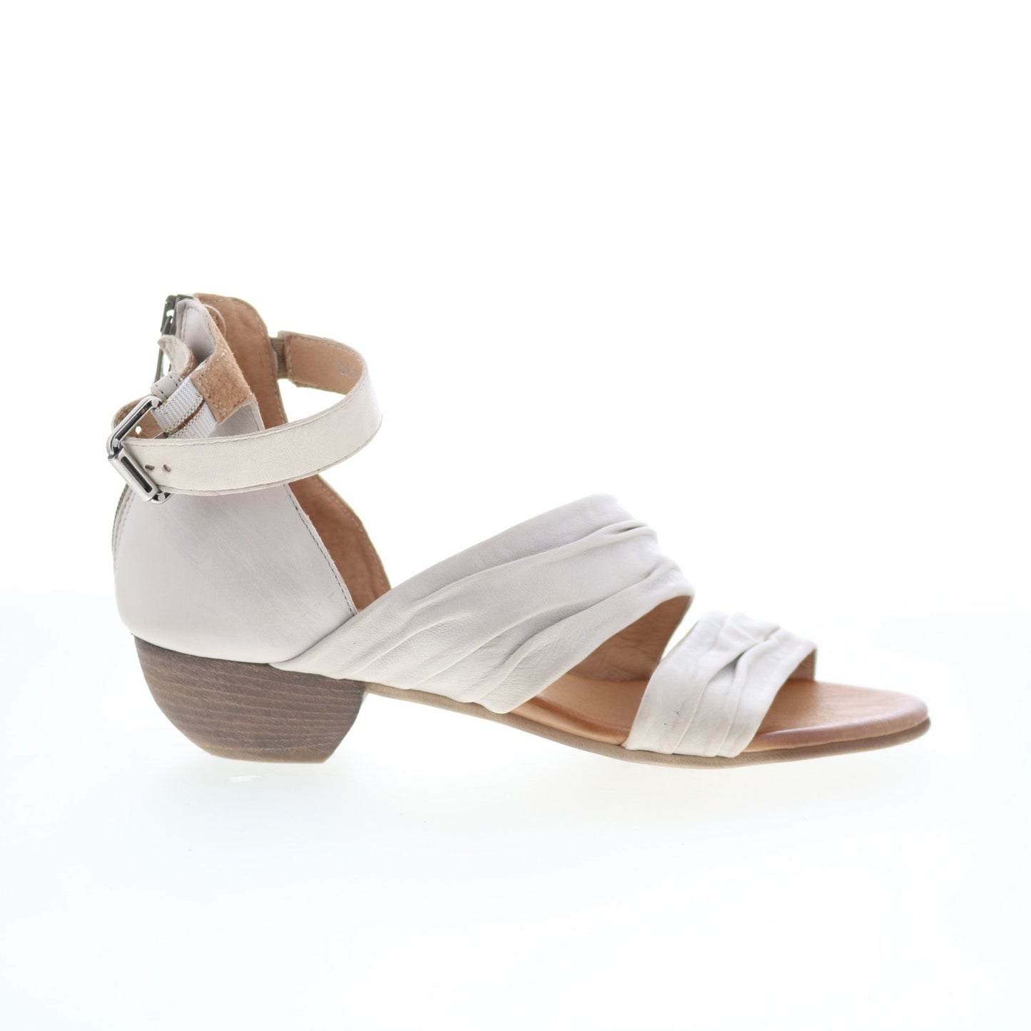 Miz Mooz Cassie 286059-102-6935 Womens White Leather Wedges Sandals Shoes