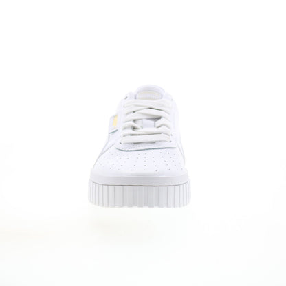 Puma Cali 36915501 Womens White Leather Lace Up Lifestyle Sneakers Shoes