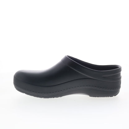 Dansko Kaci 4146-020200 Womens Black Synthetic Slip On Clog Flats Shoes