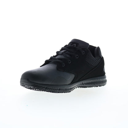 Fila Memory Layers Slip Resistant Womens Black Athletic Work & Safety Shoes