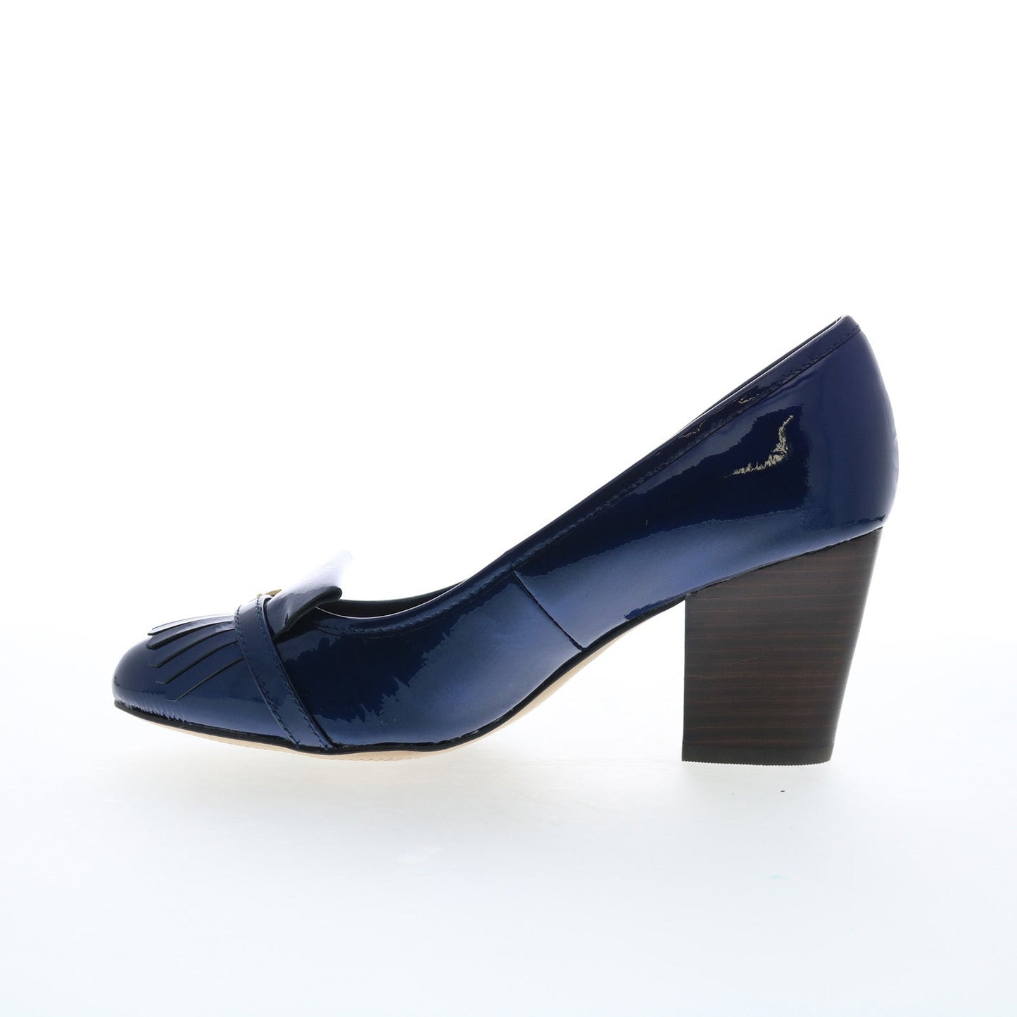 Isola Tara 6229317 Womens Blue Leather Slip On Heels Pumps Shoes