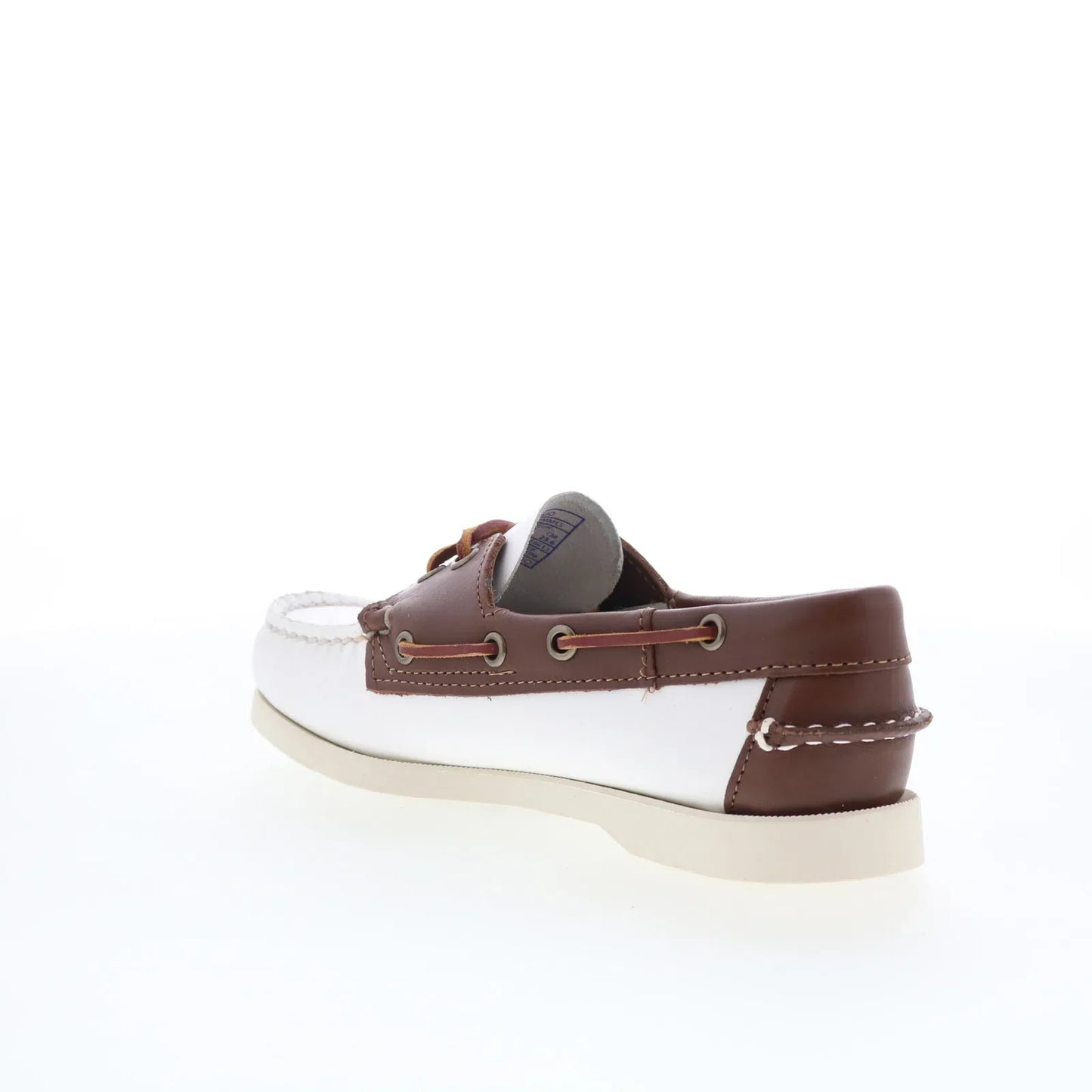 Sebago Classic Portland Womens White Leather Loafers & Slip Ons Boat Shoes