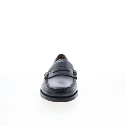 Sebago Classic Dan Tag Womens Black Leather Loafers & Slip Ons Penny Shoes