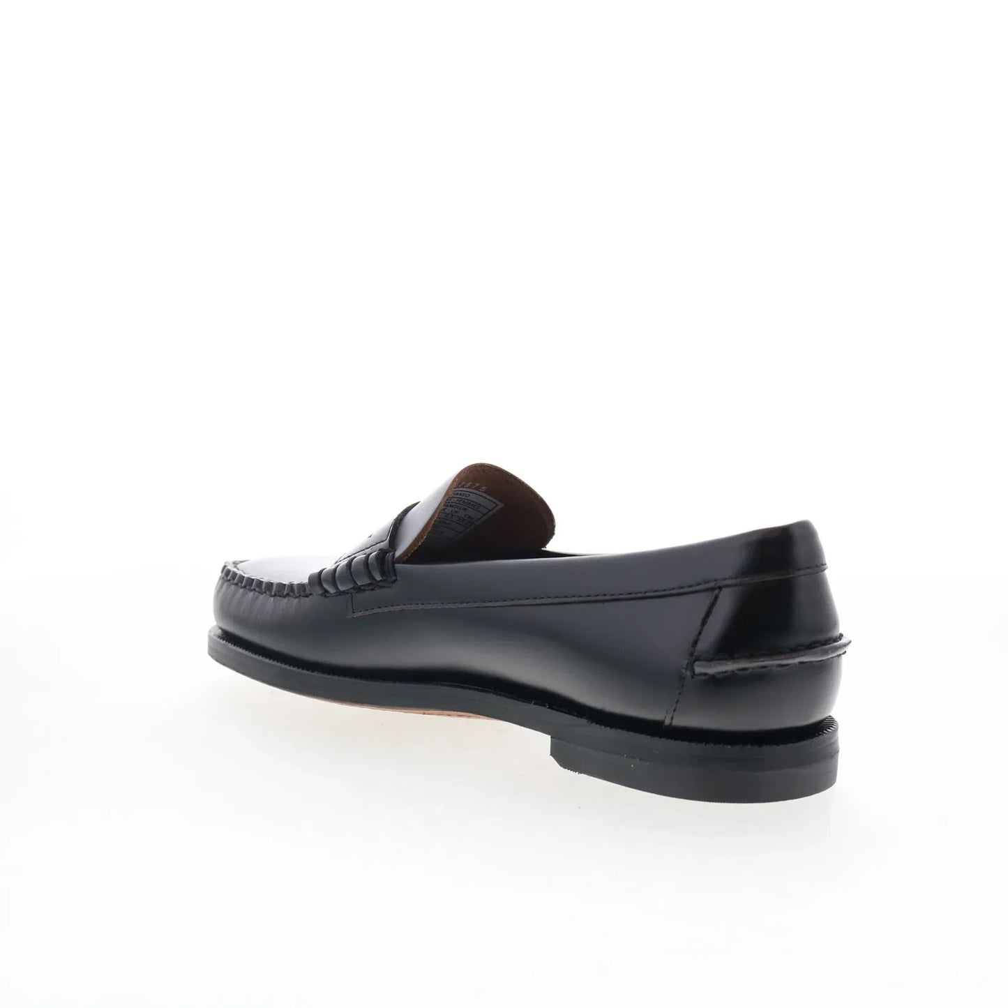 Sebago Classic Dan Tag Womens Black Leather Loafers & Slip Ons Penny Shoes
