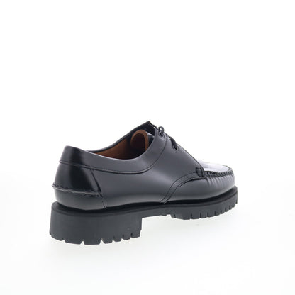 Sebago James Fringe Lug Womens Black Leather Loafers & Slip Ons Boat Shoes