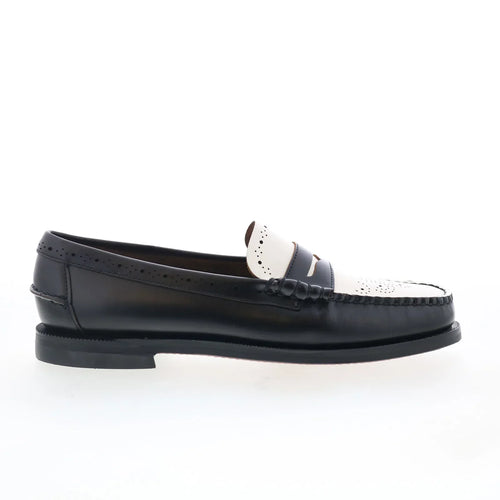 Sebago Dan Perf 73116CW-987 Womens Black Loafers & Slip Ons Penny Shoes