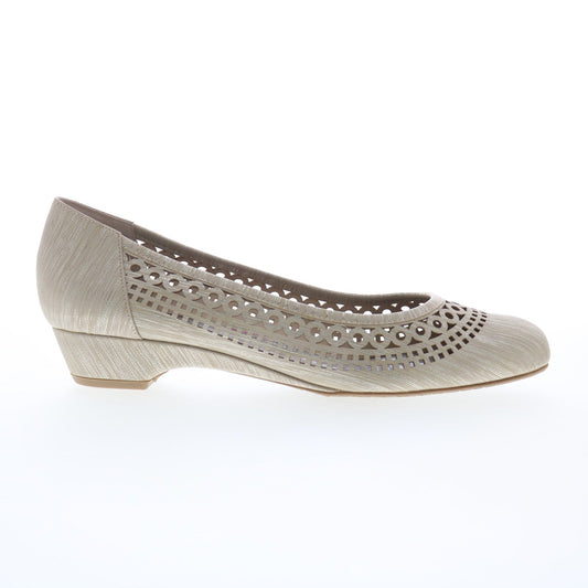 Ros Hommerson Tina 74029-73 Womens Beige Extra Wide Heels Pumps Shoes