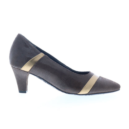 Ros Hommerson Kiwi 75070-65 Womens Brown Narrow Leather Pumps Heels Shoes