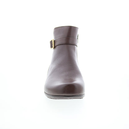 Drew Rh Ellis 75157-6Q Womens Brown Wide Leather Zipper Casual Dress Boots