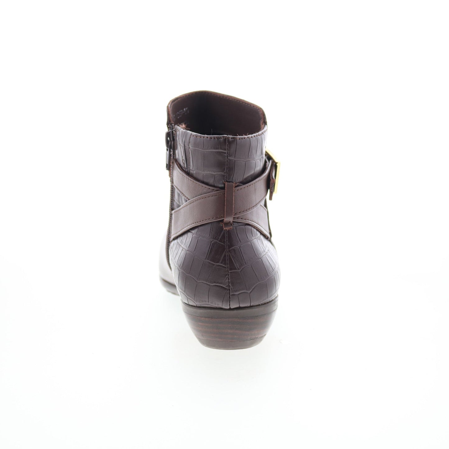 Drew Rh Ellis 75157-6Q Womens Brown Wide Leather Zipper Casual Dress Boots