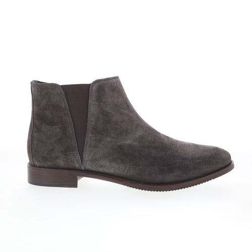 Johnston & Murphy Chelsea Boot 78-52146 Womens Gray Suede Casual Dress Boots